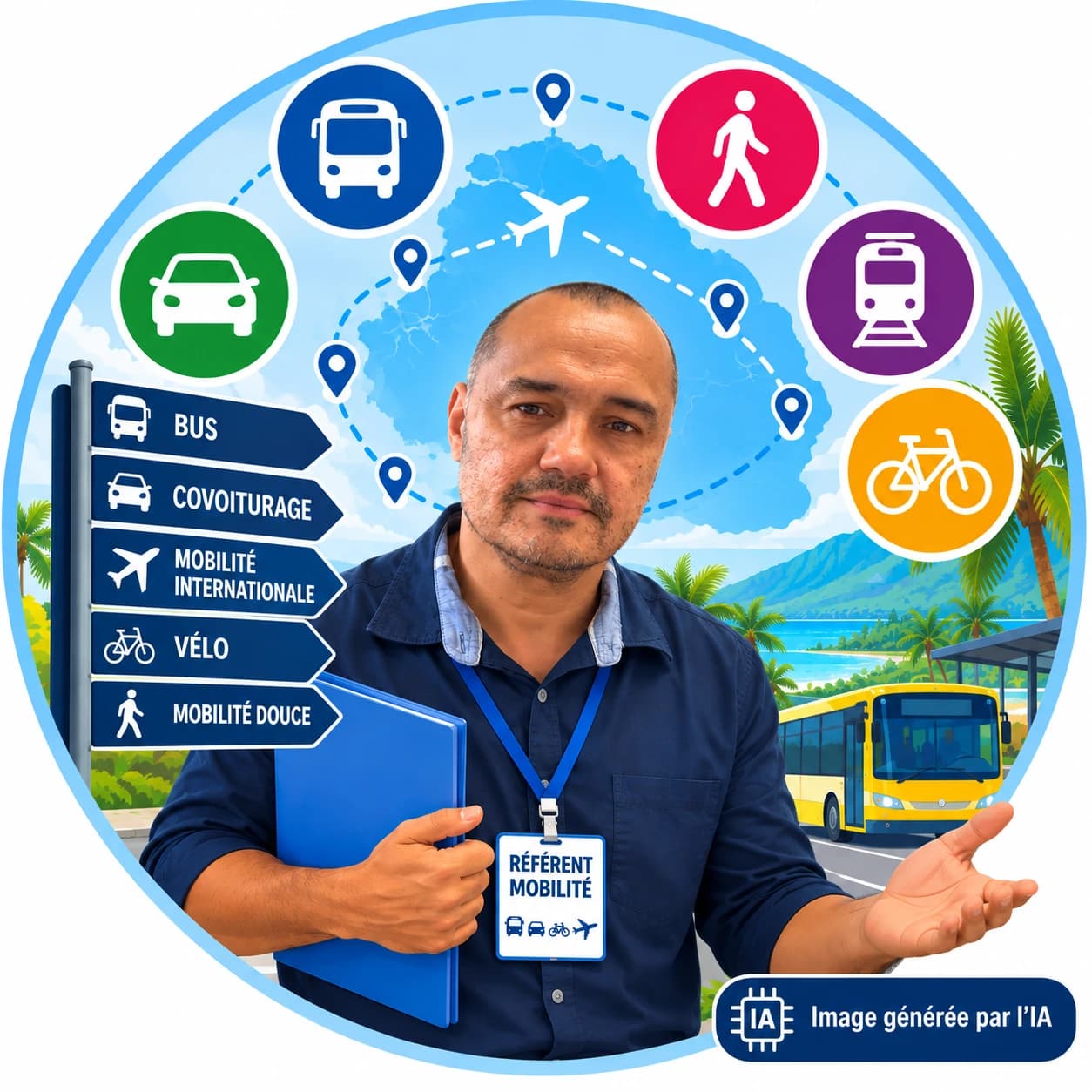 Illustration de Mickaël Maillot dans son rôle de référent mobilité